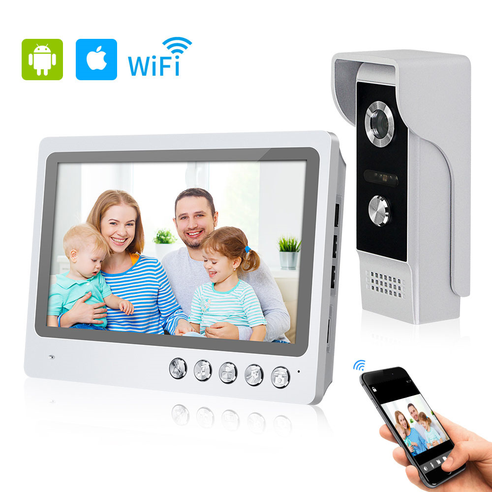 9 inch Color Wifi Video Doorbell Intercom System（Outdoor Camera + Indoor Monitor）